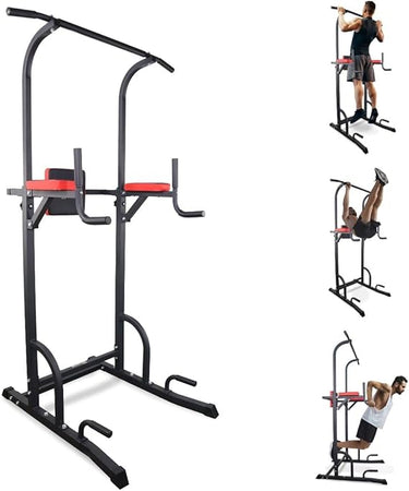 Mobiclinic® fitness, Estación de fondos, Multifit, Altura y respaldo regulables, Resistente, Marca española, Dominadas, Torre multifuncional, Power tower, Gimnasio en casa, Pull-up